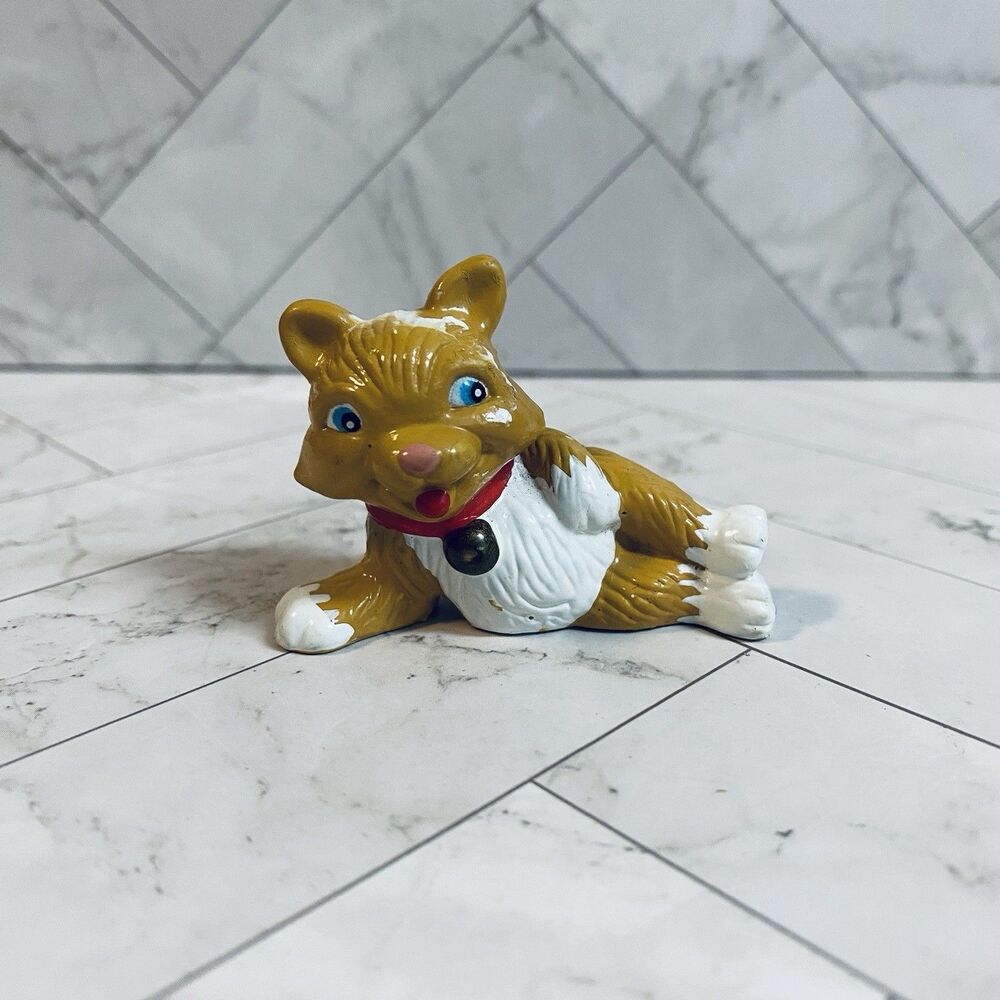 Vintage 1993 Jasman My Precious Pets Orange Tabby Cat PVC Cake Topper